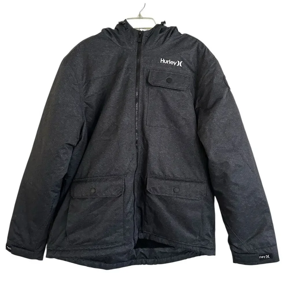 Men's Hurley Vinson Sherpa Lined Jacket Size XL Gray